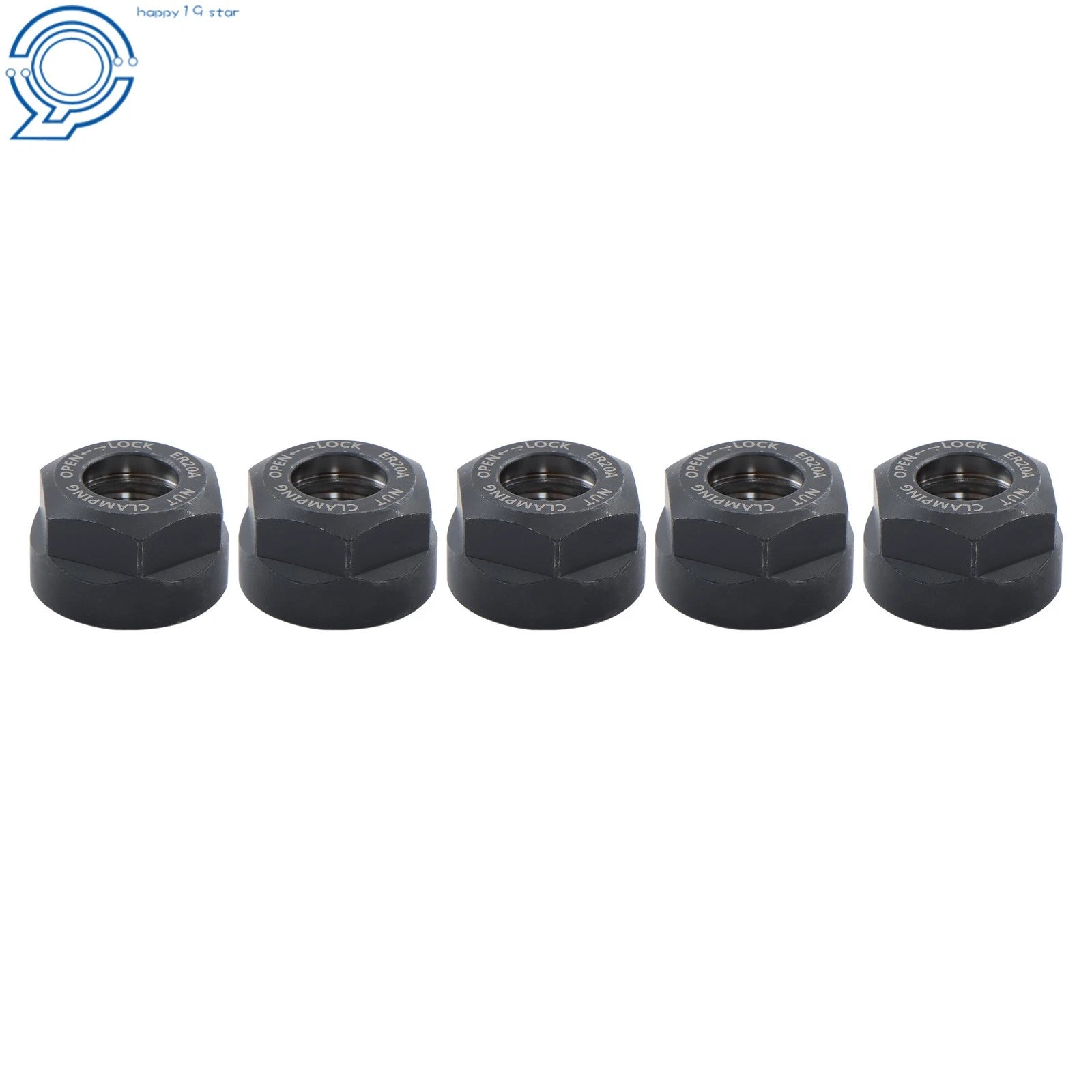 5 Pack Balanced ER20 Nuts for Clamping Collets
