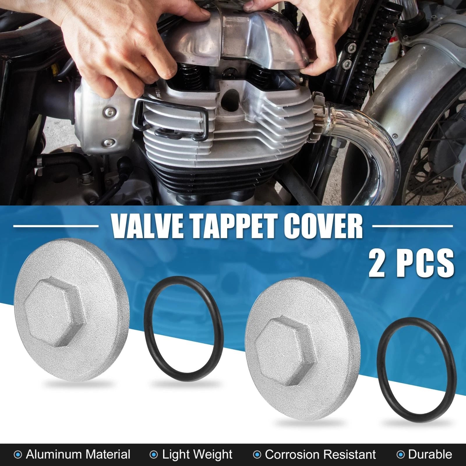 2Pcs Tappet Covers Valve Caps for Honda CB350 CB750 GL1000 VTX1800C (1970–2006)
