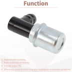 PCV Valve for Buick Century (1983–1986) 19313317 Plastic Metal Black Silver Tone