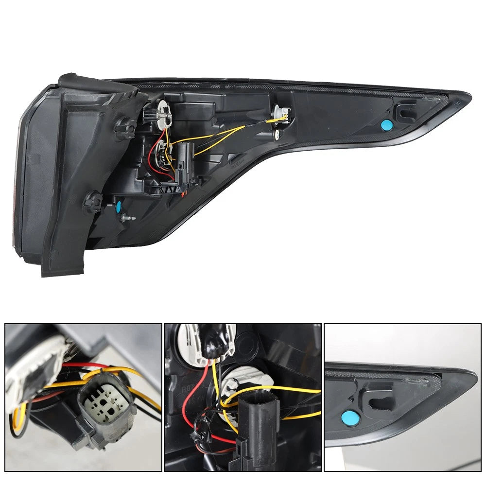 Red Tail Lights for Ford Escape Kuga (2017–2019) Outer Lamps