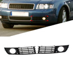 Pair of Front Bumper Fog Lights Grille Cover for Audi A4 B6 (2001–2005)