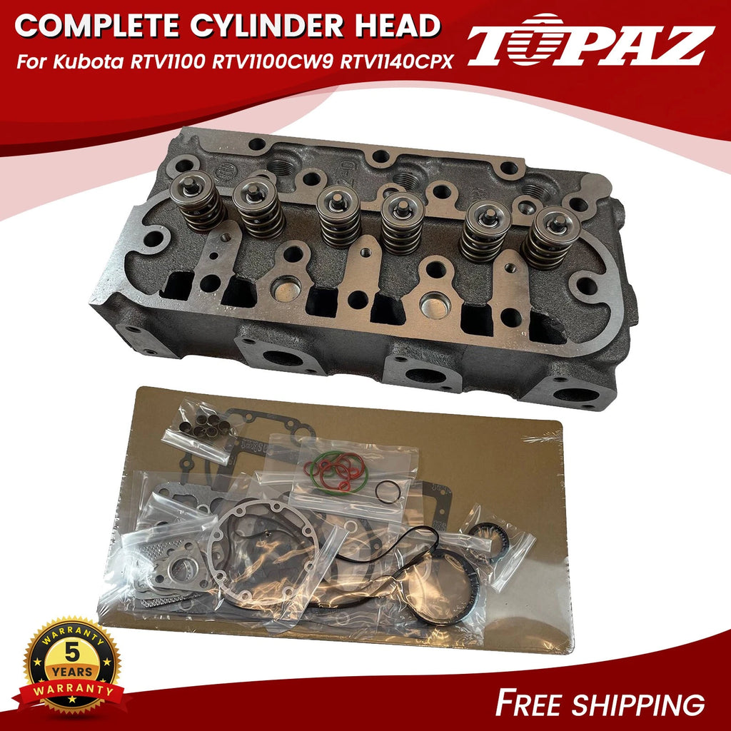 Complete Cylinder Head & Gasket for Kubota RTV1100 (2008–2018)