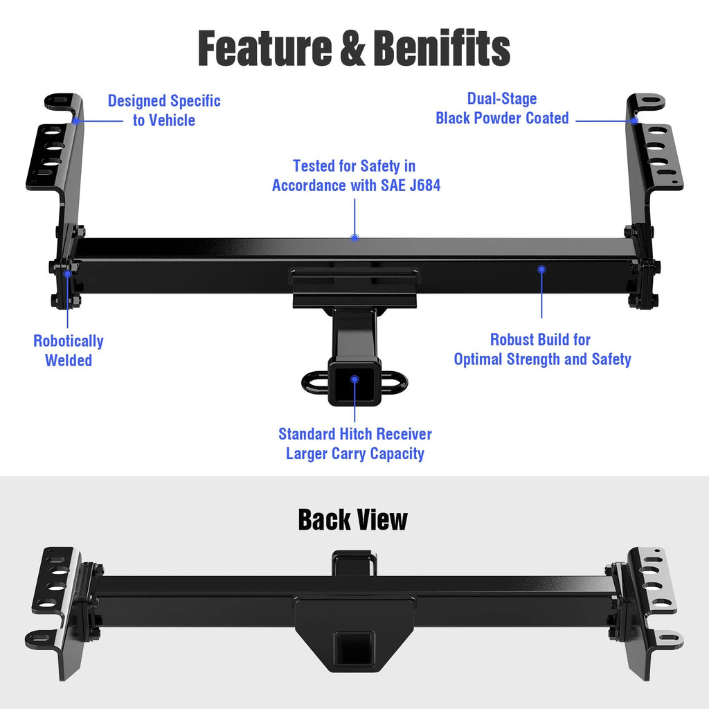Class 3 Towing Hitch Receiver for Dodge D150 D250 D350 (1981-1993)