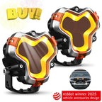 2X 3" LED Pod Work Light for Jeep SUV (2010–2023) - Flood Beam