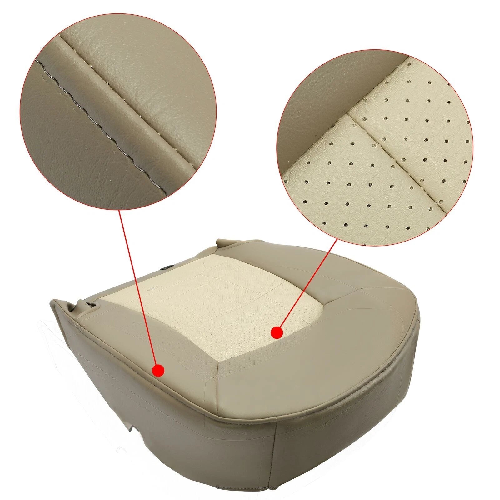 Driver Bottom Perforated Seat Cover for Ford Expedition (2003–2006) Tan