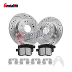 Rear Disc Rotors & Ceramic Brake Pads Kit for Honda Accord Acura TSX (2008–2017)