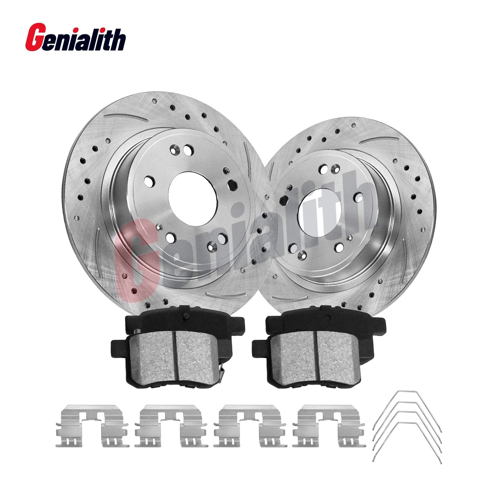 Rear Disc Rotors & Ceramic Brake Pads Kit for Honda Accord Acura TSX (2008–2017)