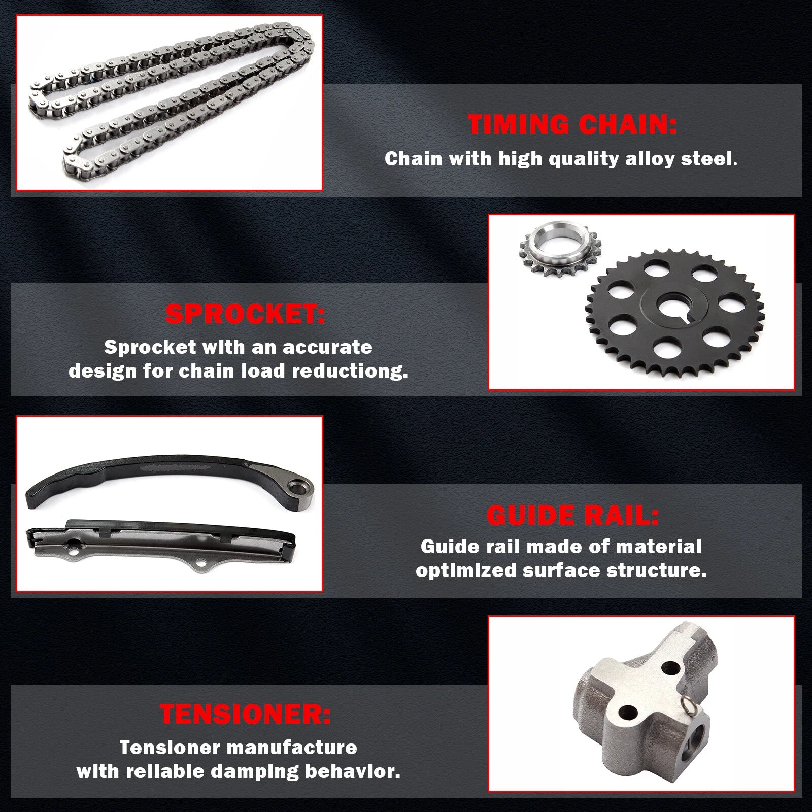 Timing Chain Kit with Water Pump for Nissan Pickup D21 240SX (1989–1997)