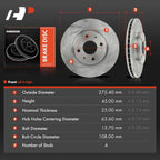Front Disc Brake Rotors for Ford Focus (2008-2011)