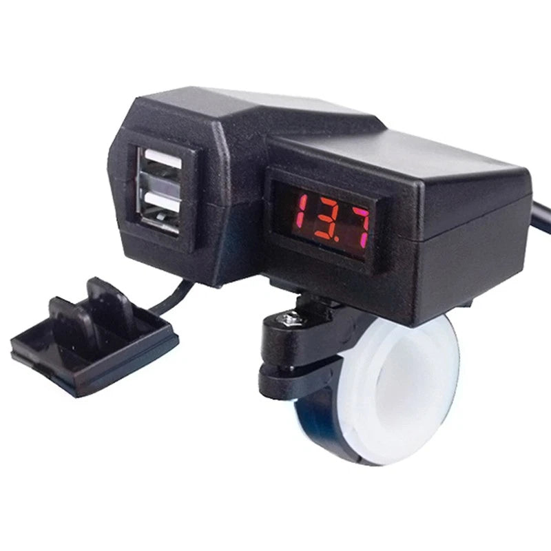 Dual USB Charger & LED Voltmeter for American Lifan 100E E3 (2013–2018)