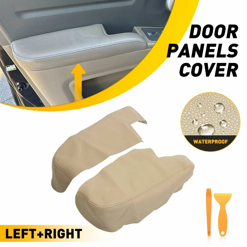 2X Beige Armrest Covers for Honda Ridgeline (2006–2014)