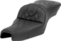 SADDLEMEN Roadsofa Seat without Backrest Lattice Stitch XL for Harley Davidson (2004–2022)