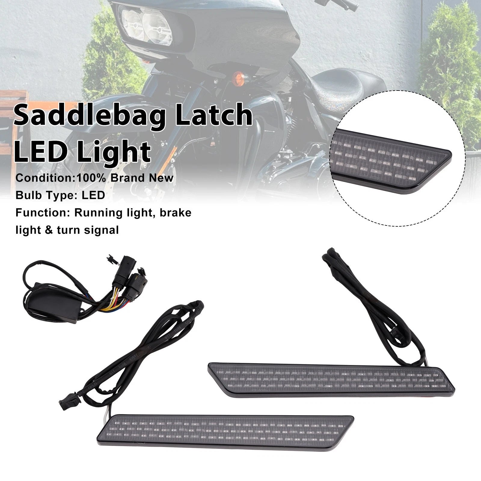Saddlebag Latch LED Light for Harley Touring Electra Street Road Glide (2014–2023)