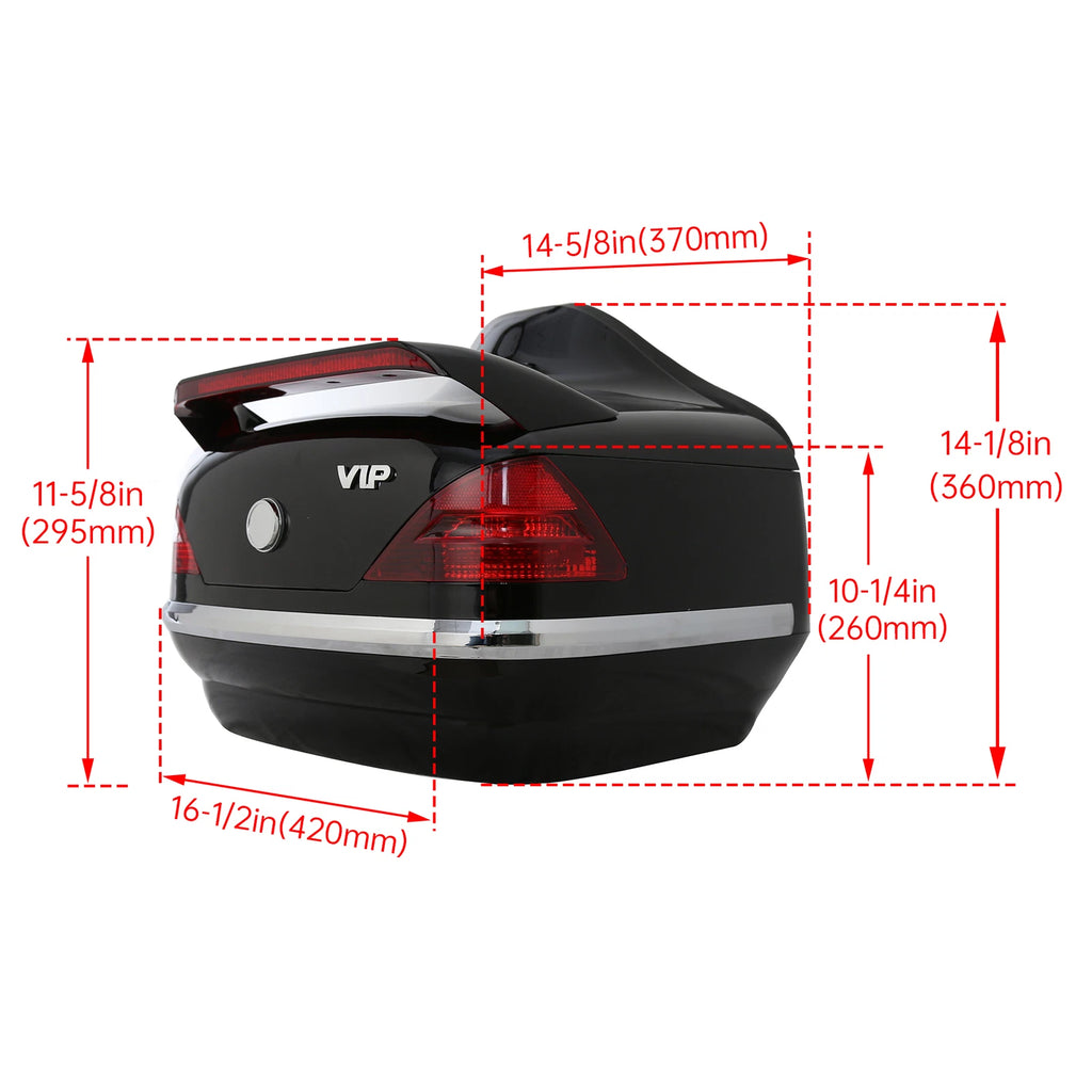 Tail Box Luggage Pack with Tail Light for Harley Honda Yamaha