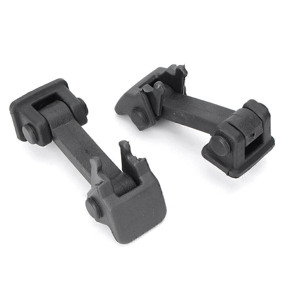 2X Hood Latch Lock Catch Mount Kit Matte Black for Jeep Wrangler JK (2007–2017)