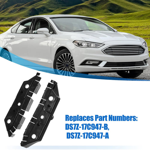 1 Pair Front Bumper Bracket for Ford Fusion (2013) DS7Z-17C947-B Plastic Black