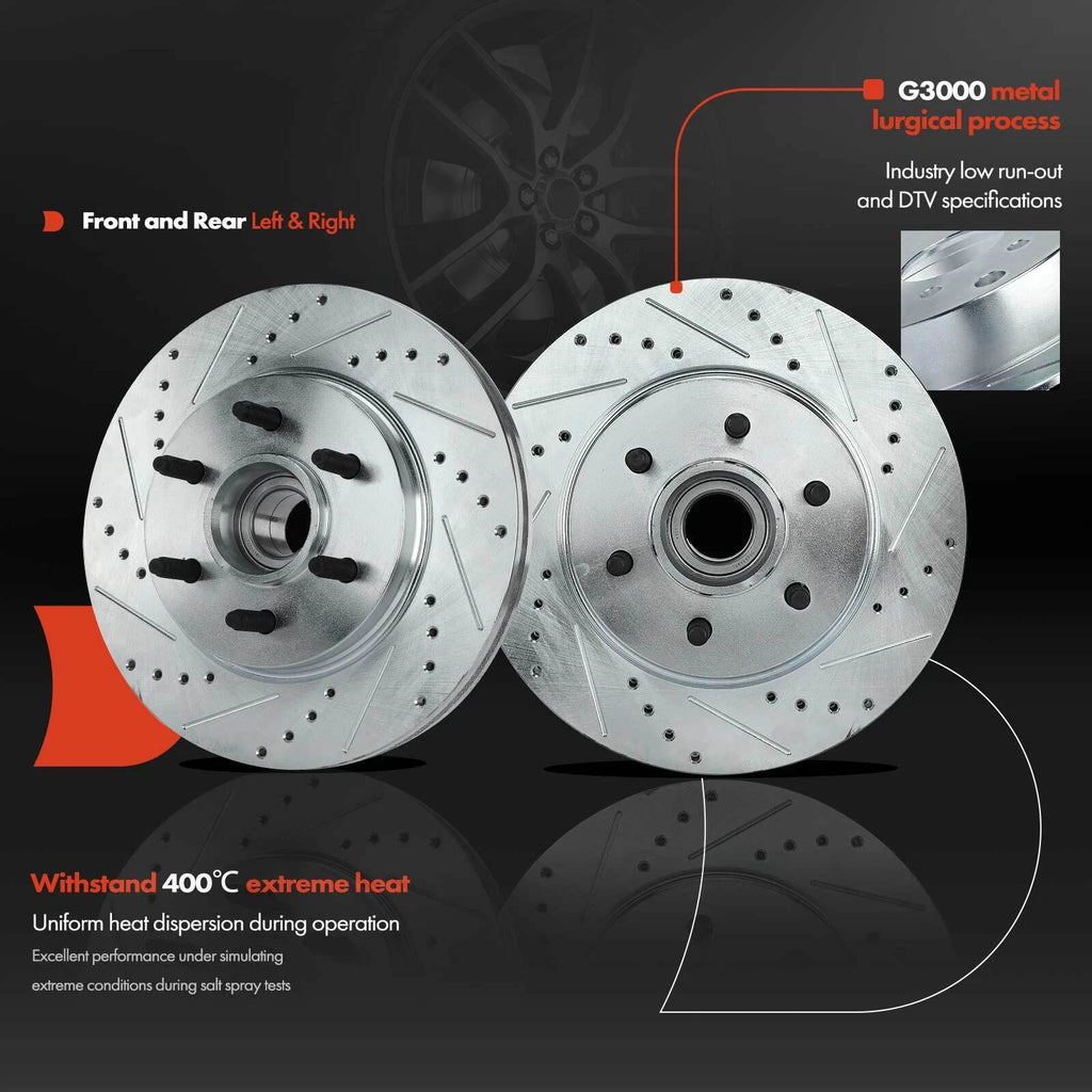 Front Drilled Brake Rotors for Ford F-150, Lincoln Mark LT (2004–2008)