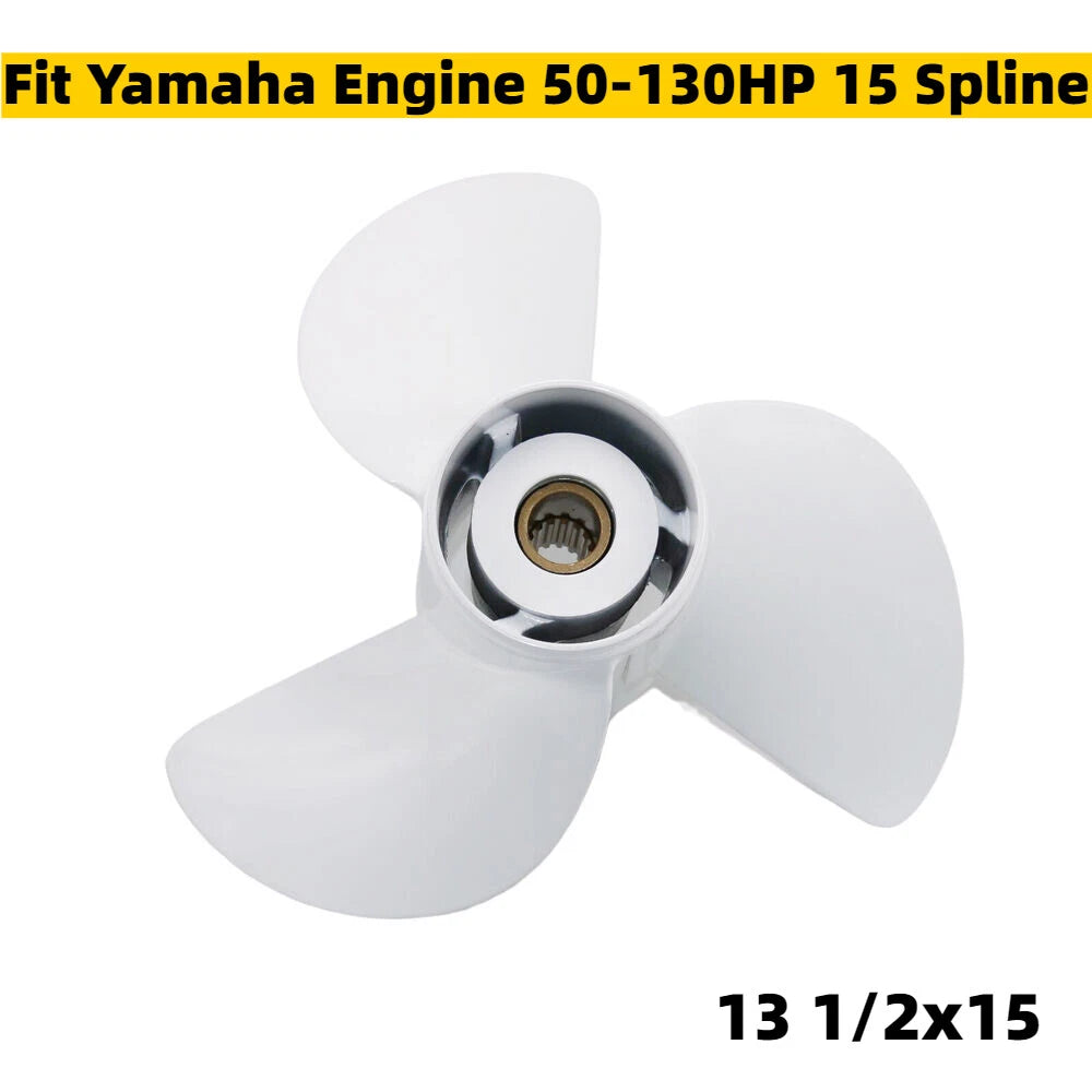 13.5x15-K Aluminum Outboard Propeller for Yamaha 50-130HP (15 Spline)