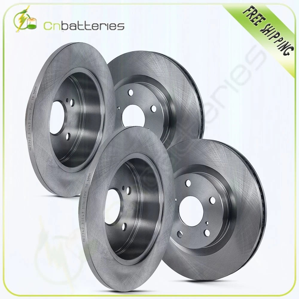 Front Rear Solid Brake Rotors for Toyota RAV4 (2009–2018)