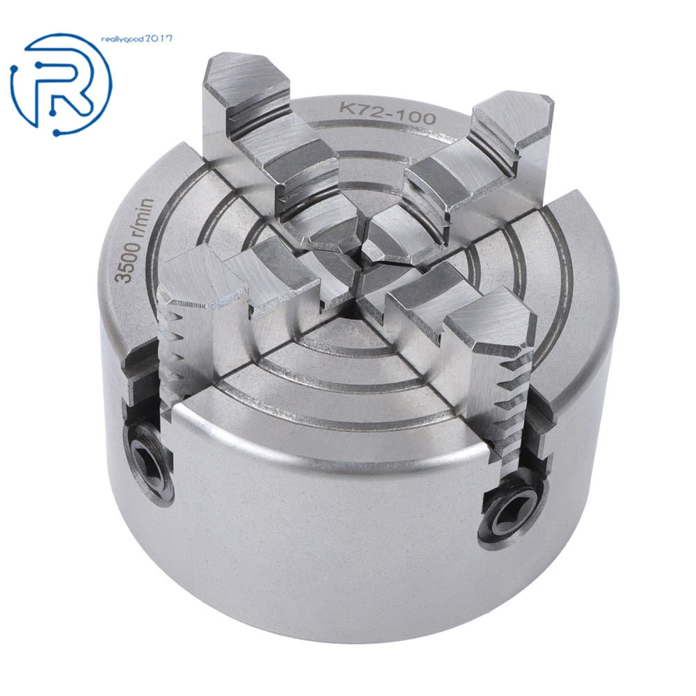 4" 4 Jaw Lathe Chuck for K72-100 (Independent Reversible)