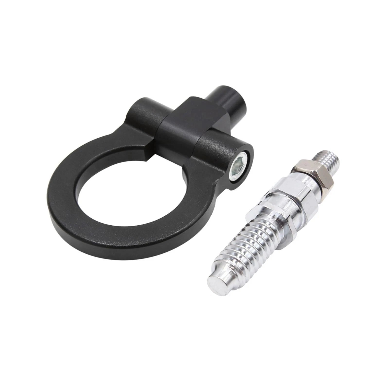 Black Aluminum Alloy Bumper Trailer Ring Eye Towing Hook for BMW E Series (2000–2023)