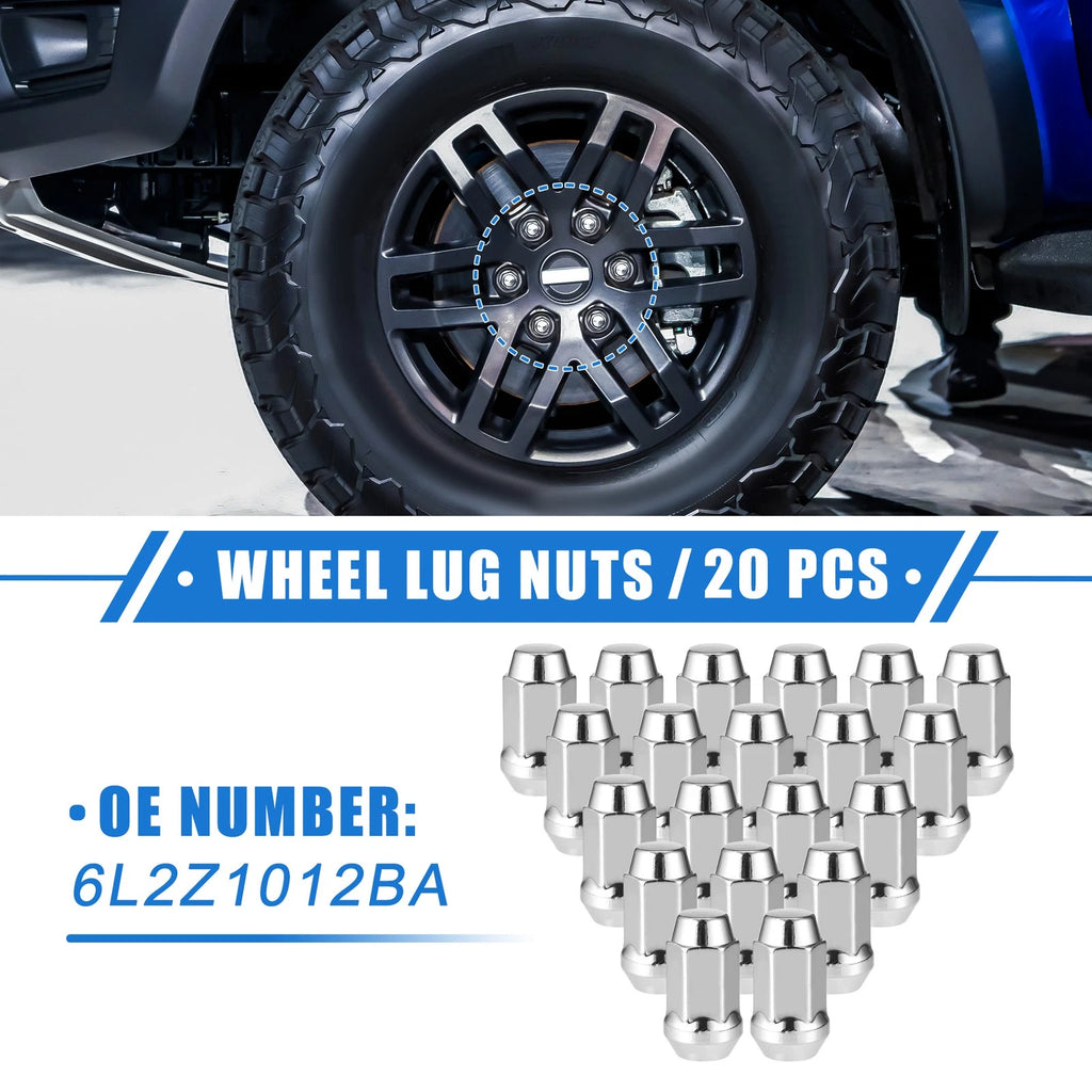 20 Pcs Wheel Lug Nuts for Ford Explorer, Lincoln MKS (1/2-20)