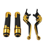 Gold Extendable Brake Clutch Levers Grip Set for Ducati Monster (2009-2015)