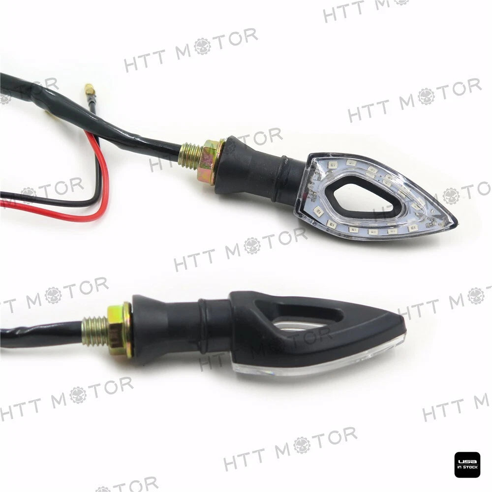 2X Motorcycle Turn Signal Lights Indicator 12V for Yamaha Honda Suzuki Kawasaki