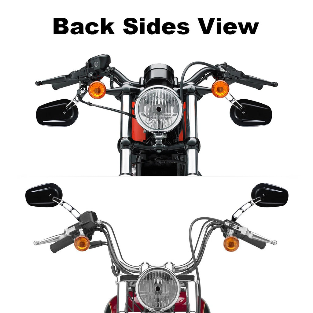 Set of 2 Black Rearview Mirrors for Harley Street 500 750 (2015–2020)
