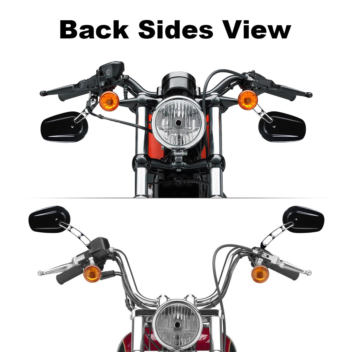 Set of 2 Black Rearview Mirrors for Harley Street 500 750 (2015–2020)