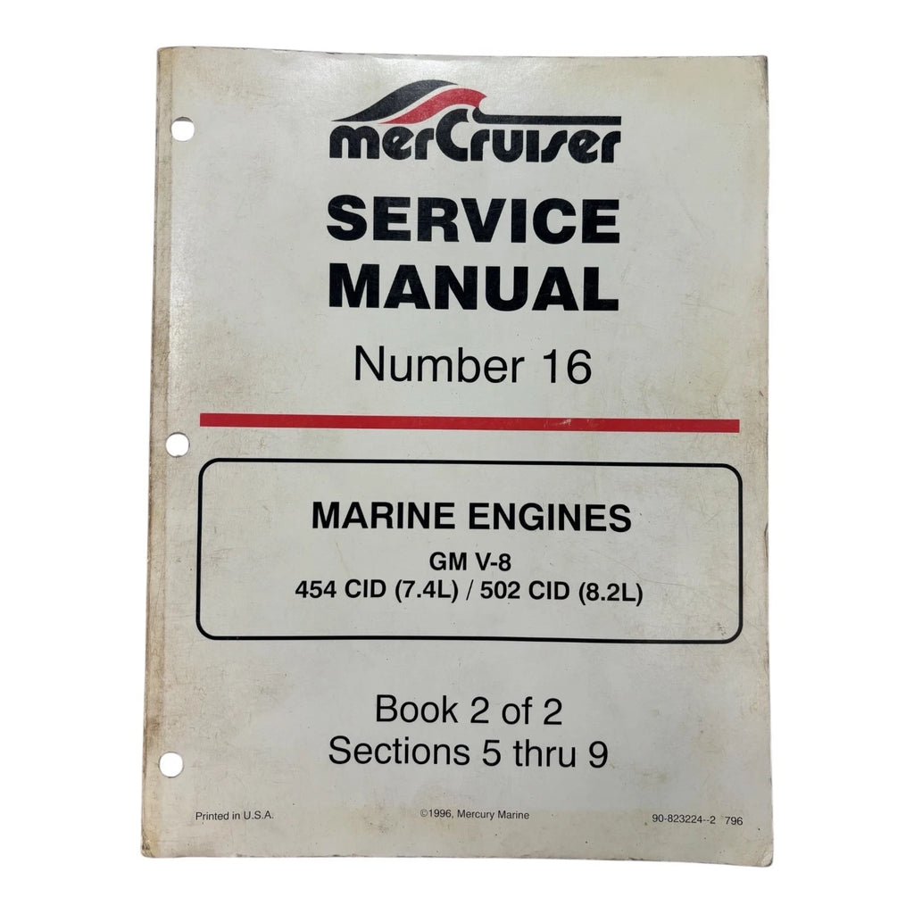 Service Manual for MerCruiser GM V-8 Marine Engines 90-823224 (2 of 2)