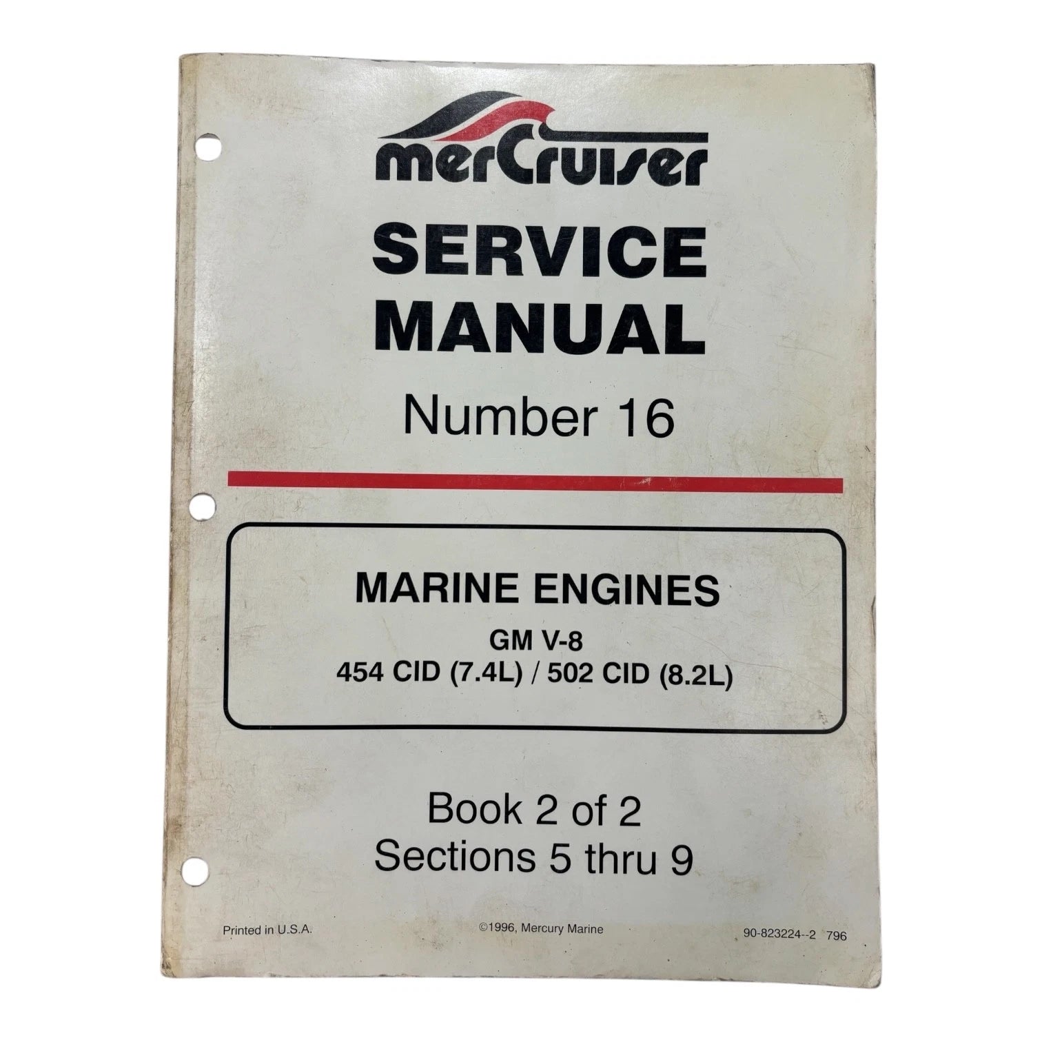 Service Manual for MerCruiser GM V-8 Marine Engines 90-823224 (2 of 2)
