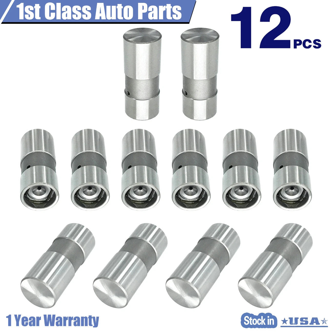 12PCS Hydraulic Valve Lifter Kit for Chevy Astro, Caprice, El Camino, GMC