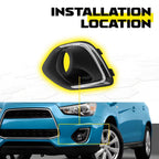 2X Fog Light Bezel Cover for Mitsubishi RVR Limited (2013–2015) EXV