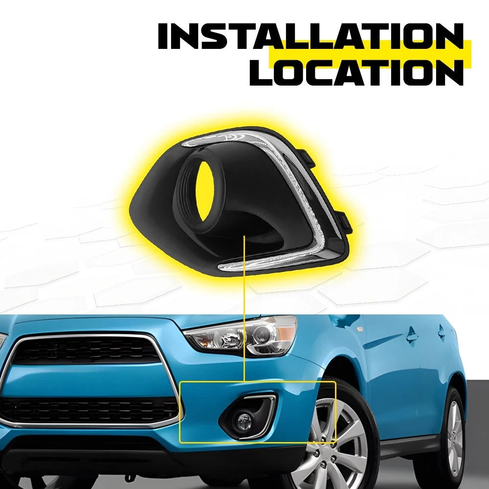 2X Fog Light Bezel Cover for Mitsubishi RVR Limited (2013–2015) EXV