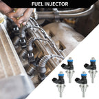 Set of 4 Fuel Injectors for Mazda CX-7 (2007–2012) No.L3K9-13-250A Black