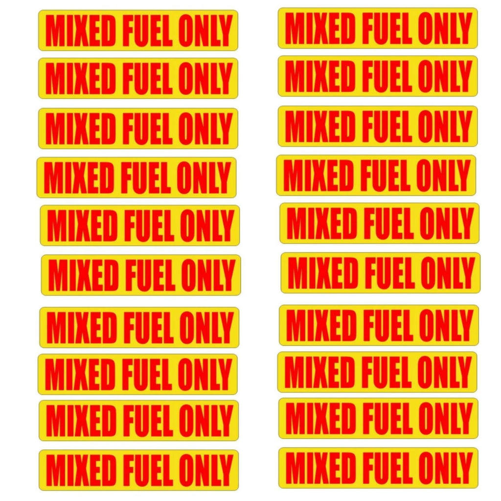 20 Pack Mixed Fuel Only Stickers for Automotive Use
