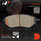Set of 4 Front Ceramic Brake Pads for Subaru Outback Forester (2010–2019)