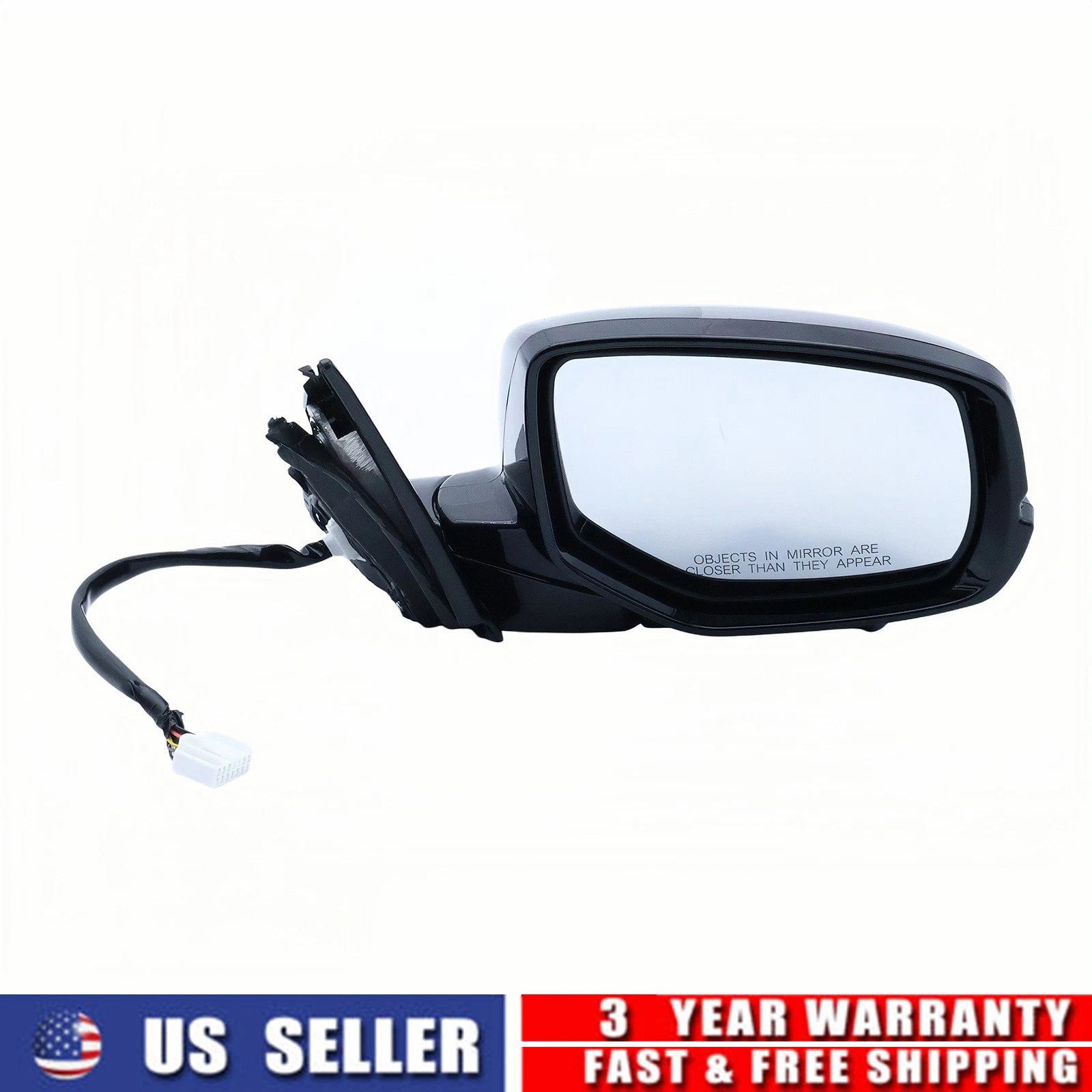 Right Side Mirror w/ Heated Camera Power Glass for Honda Accord (2013–2015)