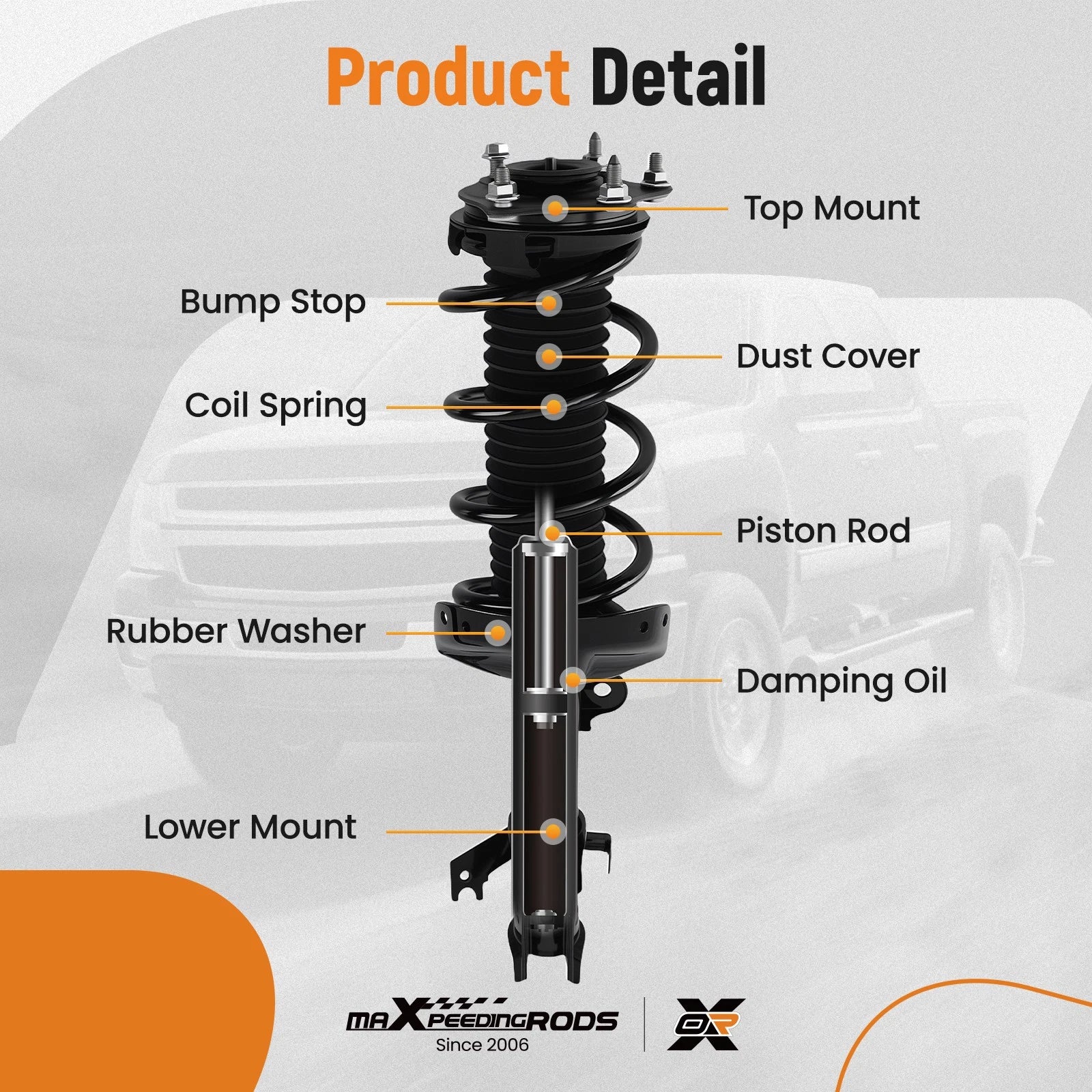 Set of 4 Struts w/ Coil Spring Assembly for Honda CR-V (2012–2014)