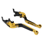 CNC Gold Extendable Brake Clutch Levers for Kawasaki ZX636R ZX6RR (2005-2006)