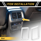 2X Rear A/C Air Outlet Vent Cover Trims for Toyota Tundra (2022–2024)
