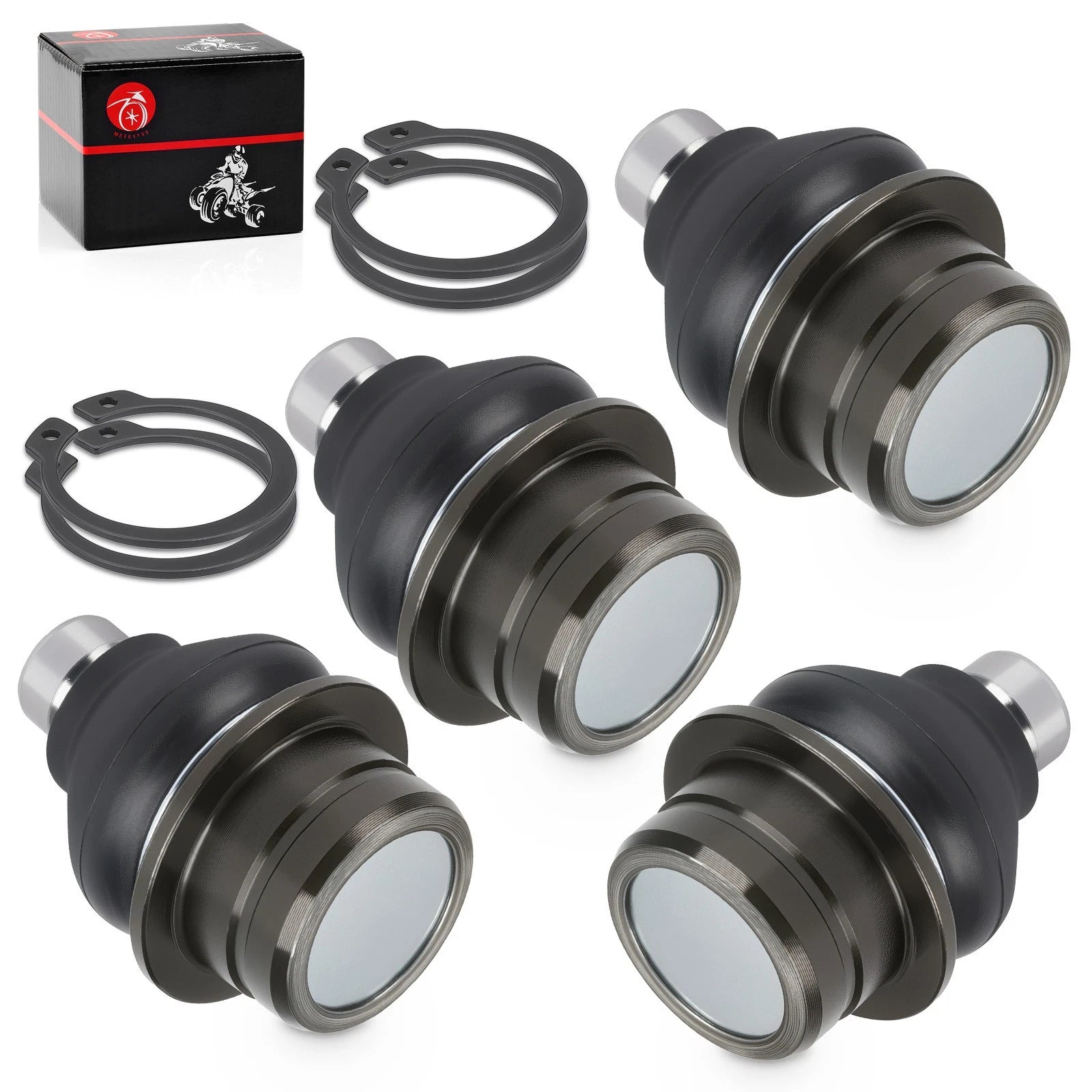 Set of 4 Ball Joints for Suzuki Vinson 500 4x4 (2002–2007) Upper + Lower