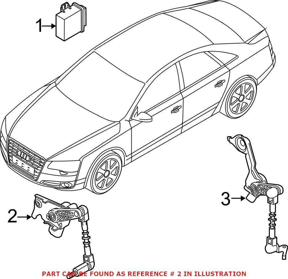 Genuine OEM Headlight Level Sensor 4H0941285G for VW Audi