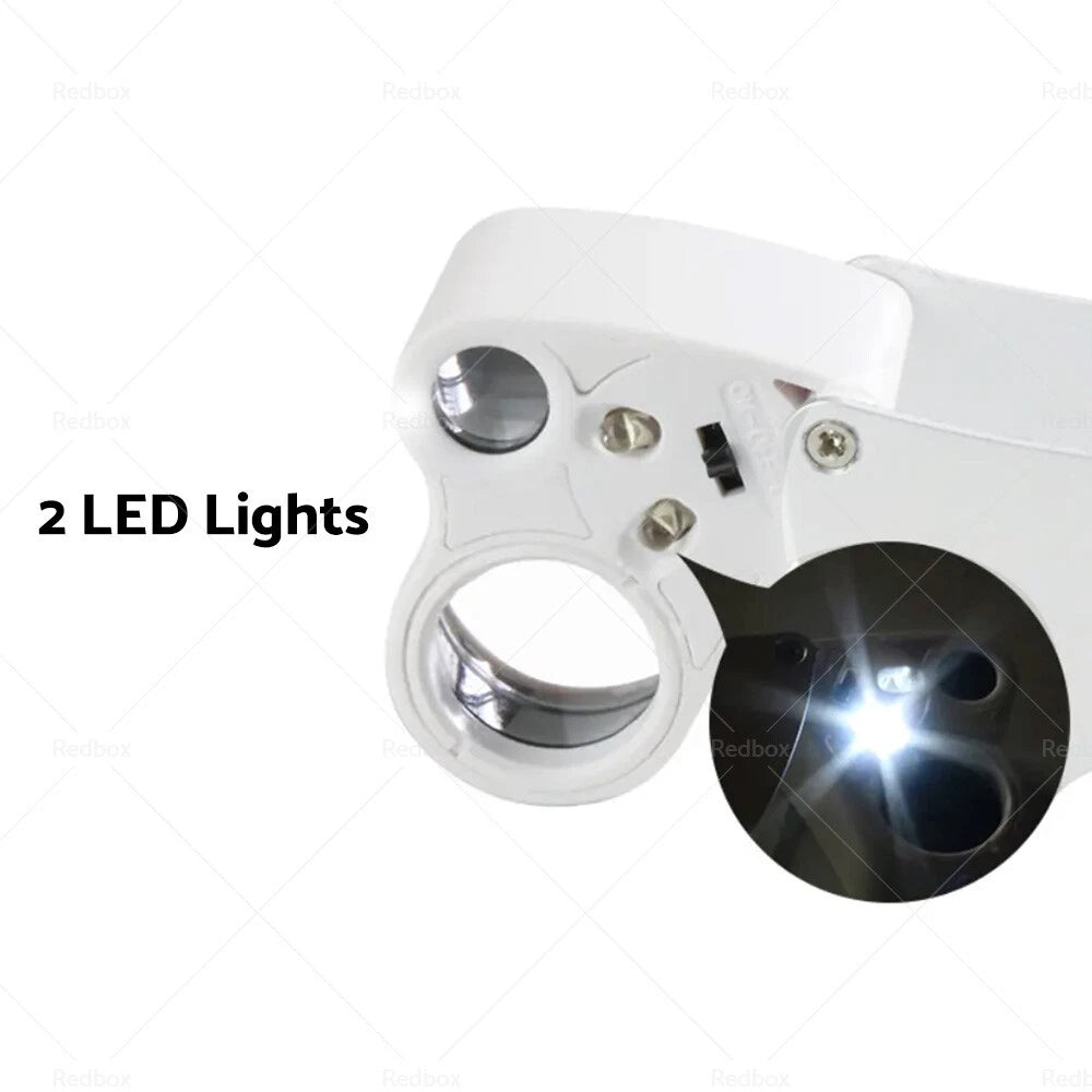 30X 60X LED Jewelry Loupe Magnifier