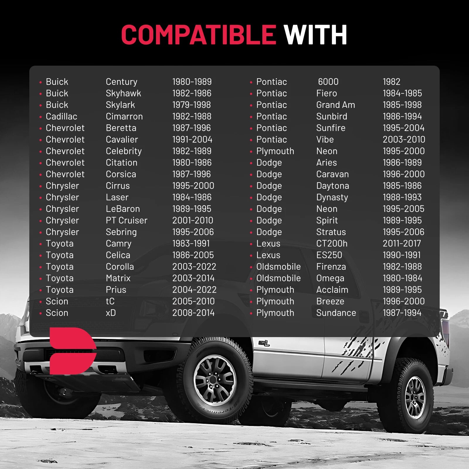 4 PCS 1" Wheel Adapters for Toyota Corolla Camry (2010-2025)