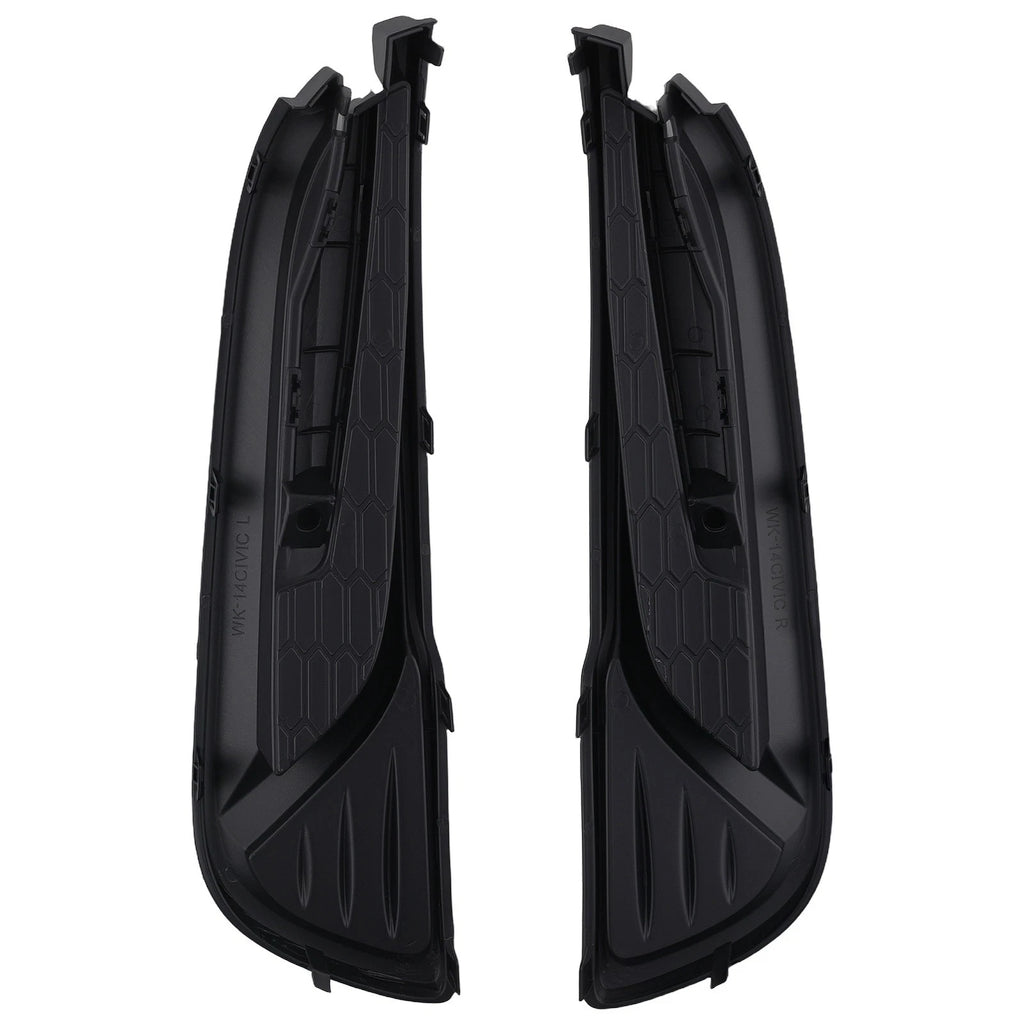 Set of 2 Front Bumper Fog Light Grille Covers for Honda Civic 2013–2015