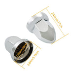Set of 40 Chrome Lug Nut Covers for Semi Trucks (Fits Various Models)