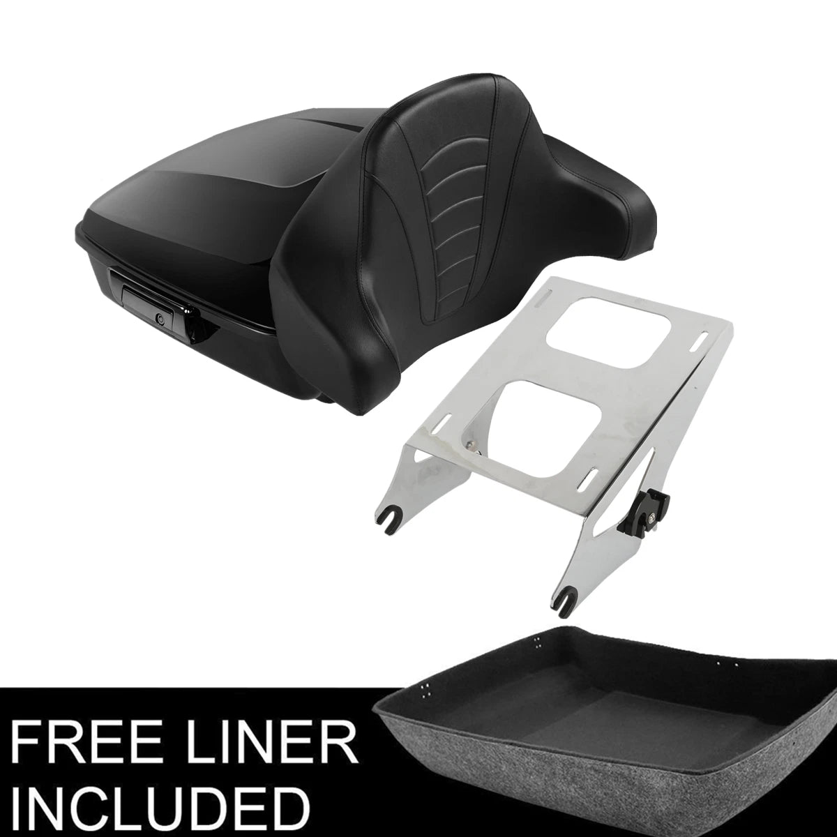 Chopped Trunk Pad Rack for Harley Touring Street Road Glide King (2014–2025)