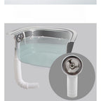 Round Kitchen Sink Overflow Drain with Adjustable Hose Connector